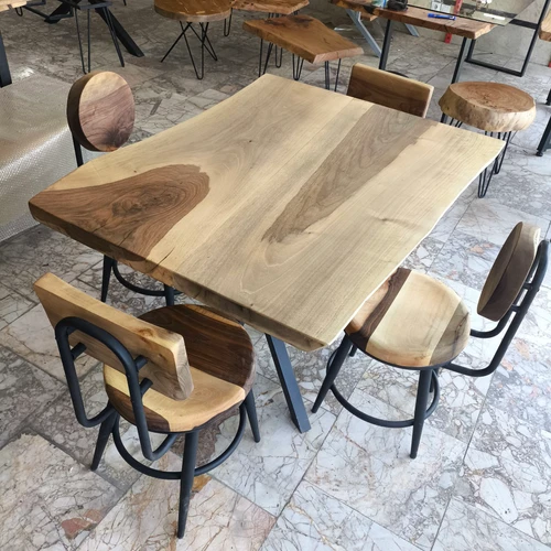 میز غذا خوری چوب گردو 4نفره