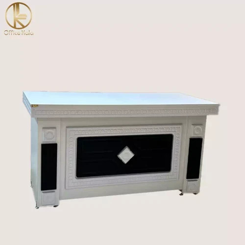 میز اداری و کارمندی مدل غزال وکیوم دو کشو ابعاد 140در 70