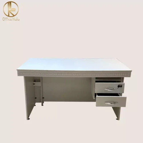میز اداری و کارمندی مدل غزال وکیوم دو کشو ابعاد 140در 70