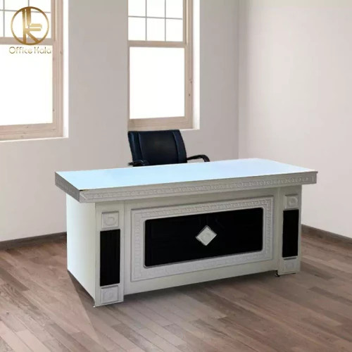 میز اداری و کارمندی مدل غزال وکیوم دو کشو ابعاد 140در 70