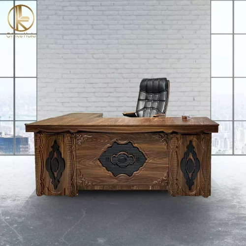 میز اداری مدیریتی مدل تارا وکیوم ابعاد 180 دارای ال هم سطح متحرک