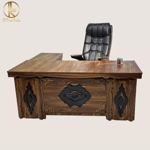 میز اداری مدیریتی مدل تارا وکیوم ابعاد 180 دارای ال هم سطح متحرک