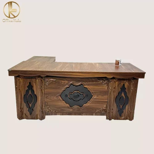 میز اداری مدیریتی مدل تارا وکیوم ابعاد 180 دارای ال هم سطح متحرک