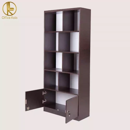 کتابخانه و جا پرونده ای چوبی