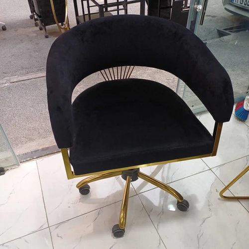 صندلی ارایشگاهی اداری استادکاری مدل سزار چرخدار