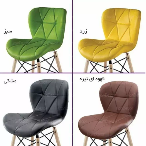 صندلی اپن کانتر جزیره بار پیشخوان مدل پایه چوبی زین اسبی