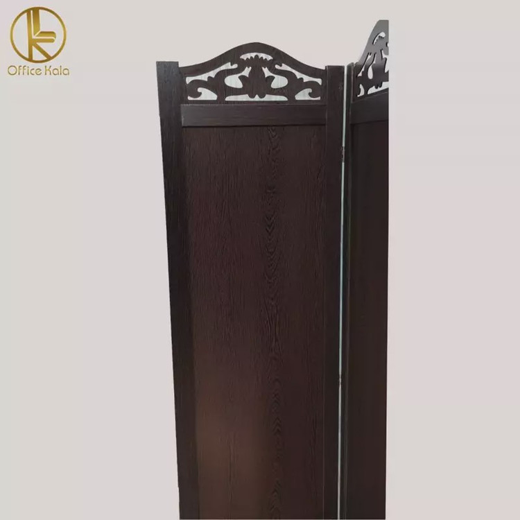 ارسال رایگان، پاراوان و پارتیشن چوبی رنگ قهوه ای سوخته سایز 180 در 180 برند کامپیران رسا